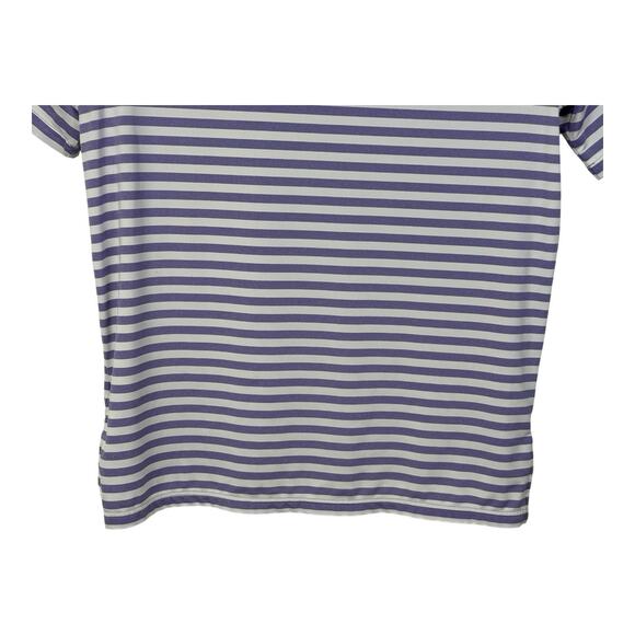 RLX Ralph Lauren Golf Shirt Men’s Large Purple Striped Moisture Wicking Stretch - Picture 7 of 14